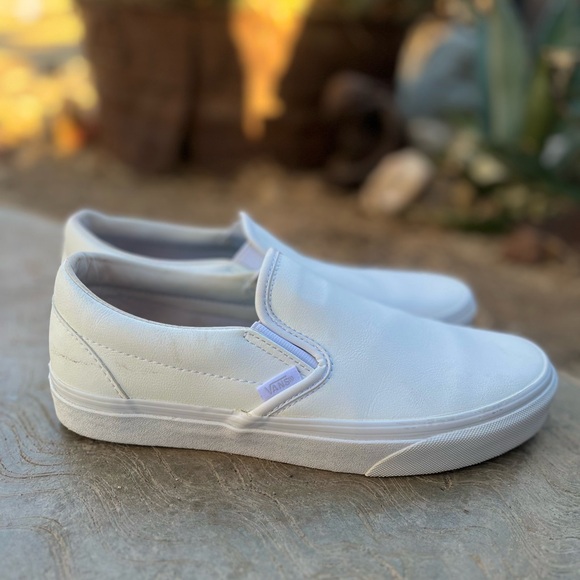 VANS | Classic Slip-On Tumble Leather Shoes 8.5 - Picture 3 of 6